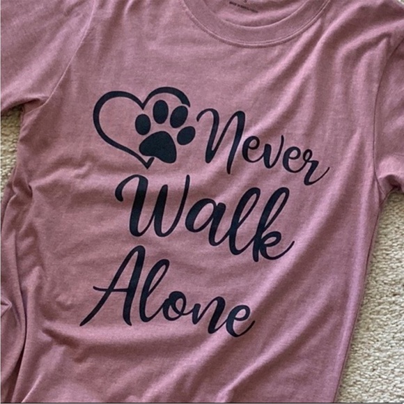 ‘Never Walk Alone’ Short Sleeve Graphic Tee - Picture 4 of 5